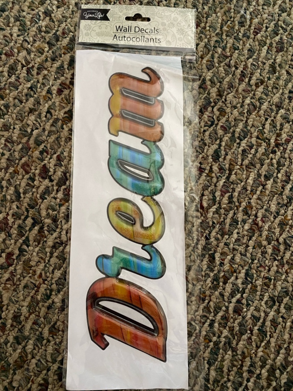Multi-Color 'Dream' Wall Decal